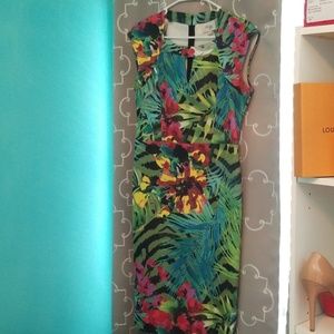 Tropical Print Dress